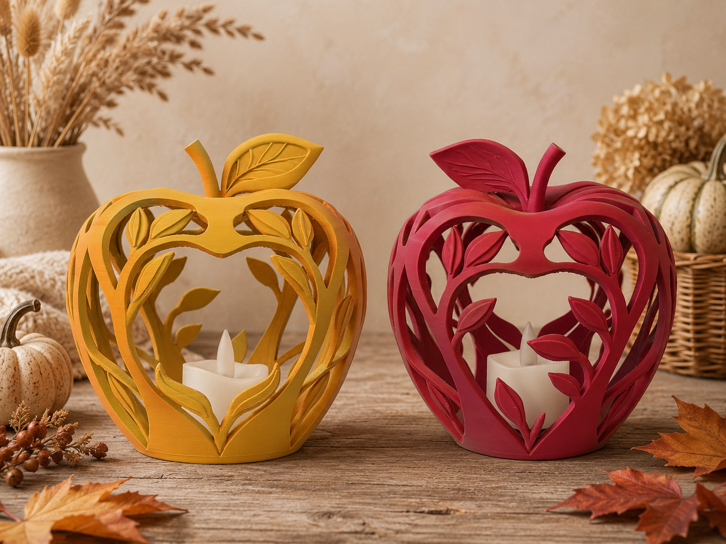 Orchard Glow - Apple Tealight Holder