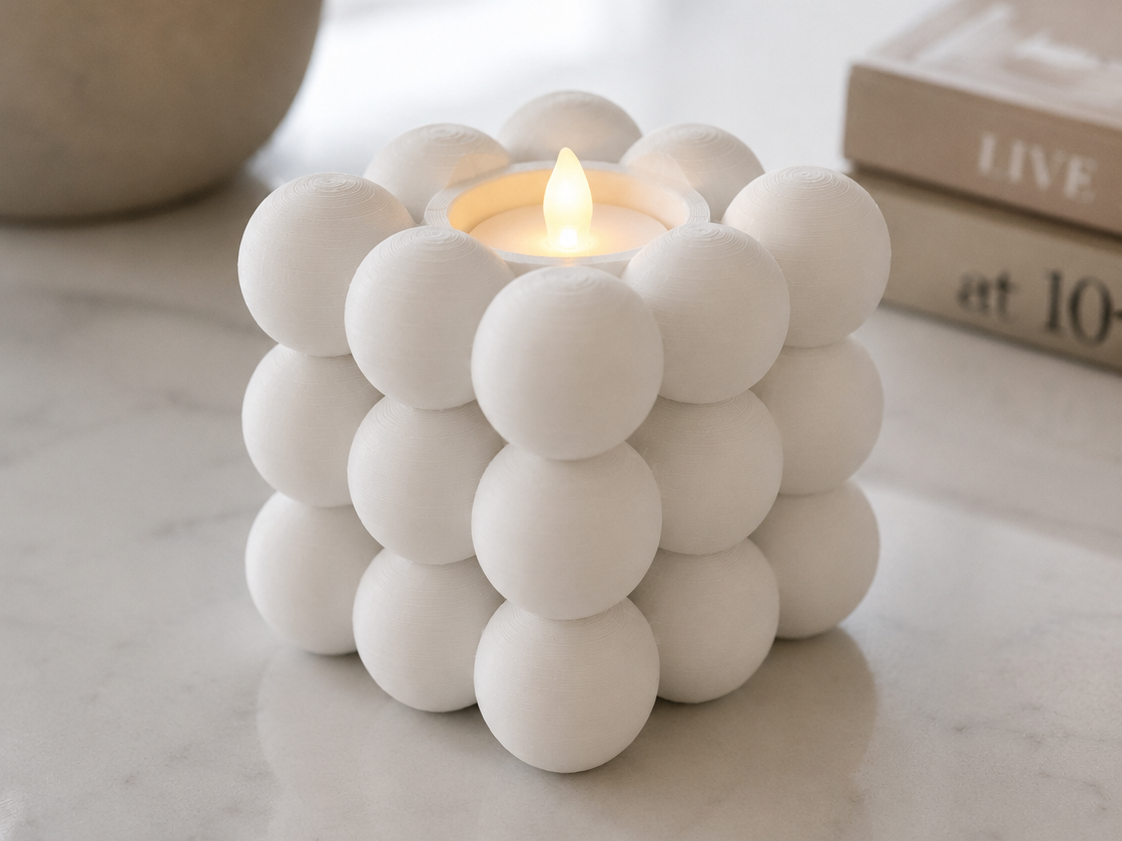 Bubble Cube Teelichthalter